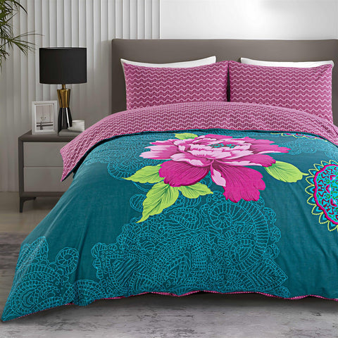 Janice Floral Mandala Duvet Cover Set