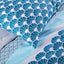 Azure Scallop Seashell Scales Polycotton Reversible Duvet Cover Bedding Set - Blue