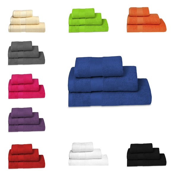 600 GSM Egyptian Cotton Towel Set Of 3 - Face, Hand & Bath Towels -  LoftyStyles